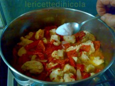 cucina,ricetta,ricette,ricette pollo,ricette in agrodolce,ricette fotografate,ricette con peperoni,